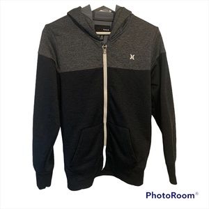 Hurley Nike dri fit Large boys zip up color block hoodie warm gym school